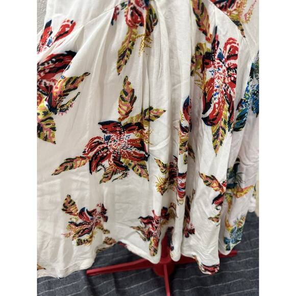 Free People Floral Print Mini Dress Sleeveless Open Back Casual Party - Picture 5 of 9